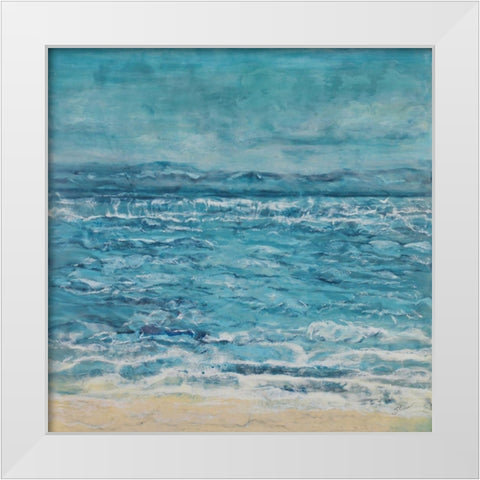 Winters Gale White Modern Wood Framed Art Print by Shanti, Shima