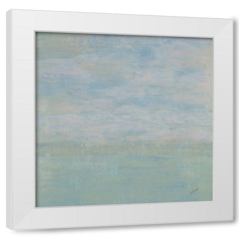 Whisper White Modern Wood Framed Art Print by Shanti, Shima