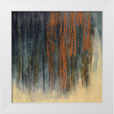 Through the Gilded Veil White Modern Wood Framed Art Print by Shanti, Shima