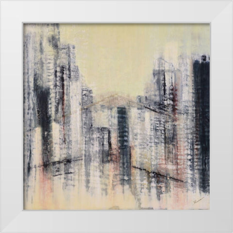 Sentinel White Modern Wood Framed Art Print by Shanti, Shima