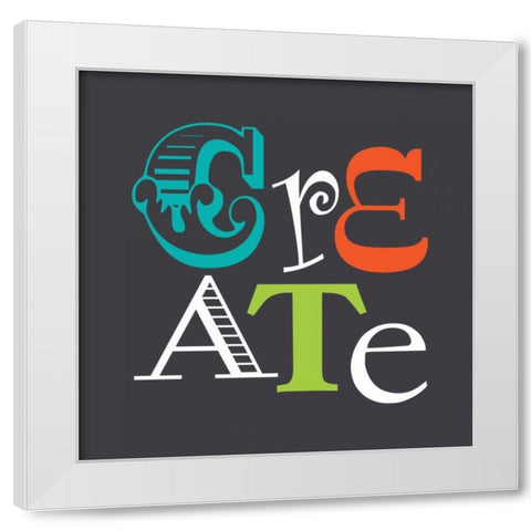 Create White Modern Wood Framed Art Print by Robinson, Tamara