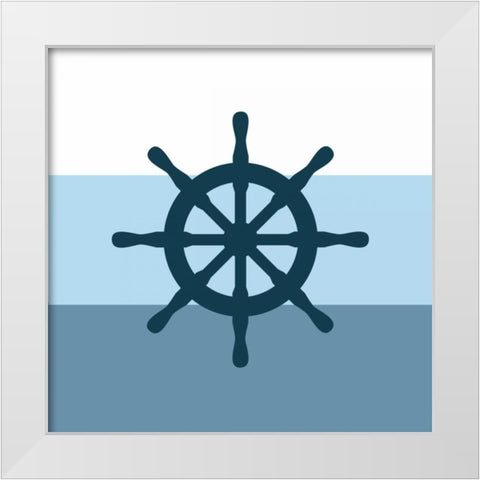 Wheel White Modern Wood Framed Art Print by Robinson, Tamara