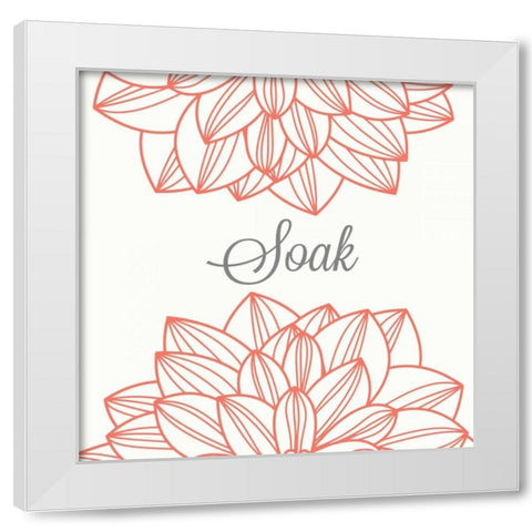 Soak White Modern Wood Framed Art Print by Robinson, Tamara