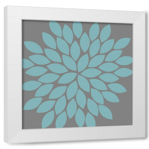 Flower Burst II White Modern Wood Framed Art Print by Robinson, Tamara