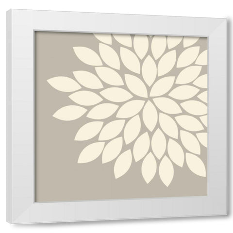 Flower Burst III White Modern Wood Framed Art Print by Robinson, Tamara