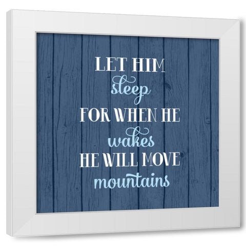Let Him Sleep  White Modern Wood Framed Art Print by Robinson, Tamara