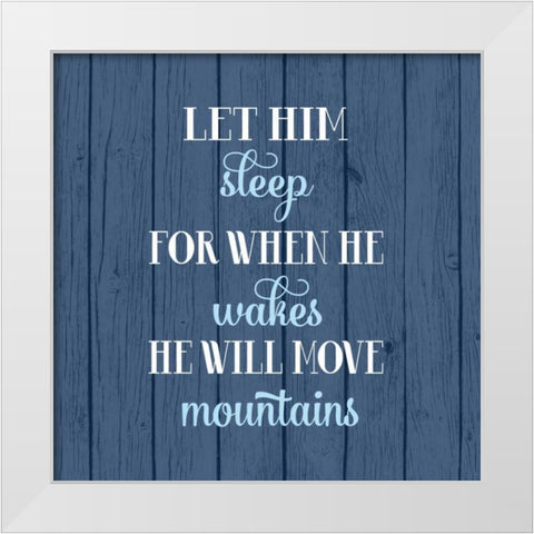 Let Him Sleep  White Modern Wood Framed Art Print by Robinson, Tamara