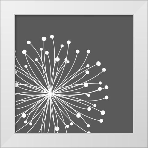 Dandelion I White Modern Wood Framed Art Print by Robinson, Tamara