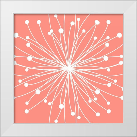Dandelion II White Modern Wood Framed Art Print by Robinson, Tamara