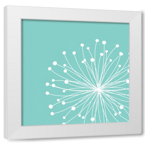Dandelion III White Modern Wood Framed Art Print by Robinson, Tamara