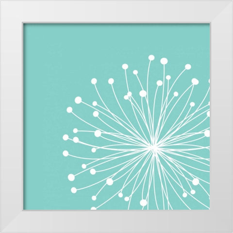 Dandelion III White Modern Wood Framed Art Print by Robinson, Tamara