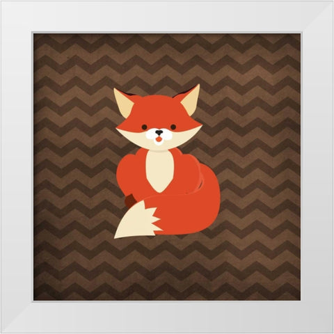 Fox II White Modern Wood Framed Art Print by Robinson, Tamara