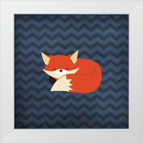 Fox III White Modern Wood Framed Art Print by Robinson, Tamara
