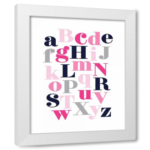 ABC White Modern Wood Framed Art Print by Robinson, Tamara