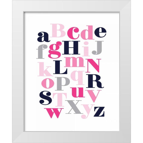 ABC White Modern Wood Framed Art Print by Robinson, Tamara