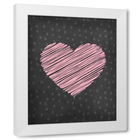 Heart White Modern Wood Framed Art Print by Robinson, Tamara