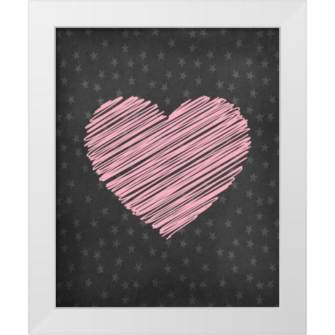 Heart White Modern Wood Framed Art Print by Robinson, Tamara