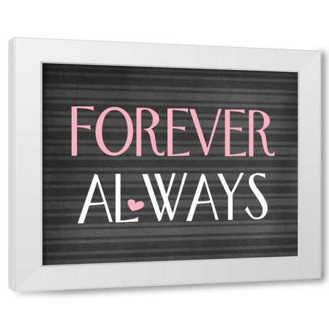 Forever Always White Modern Wood Framed Art Print by Robinson, Tamara