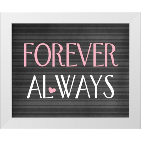 Forever Always White Modern Wood Framed Art Print by Robinson, Tamara