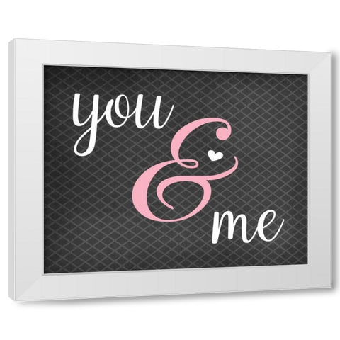 You and Me White Modern Wood Framed Art Print by Robinson, Tamara