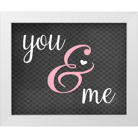 You and Me White Modern Wood Framed Art Print by Robinson, Tamara