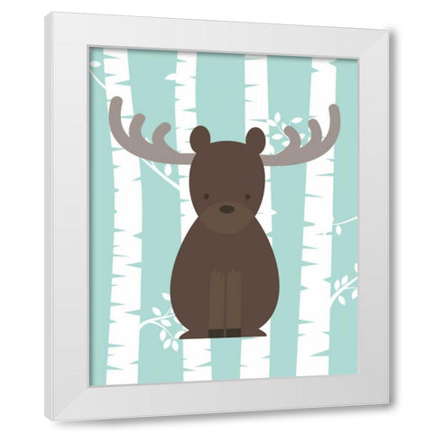 Woodland Birch IV White Modern Wood Framed Art Print by Robinson, Tamara