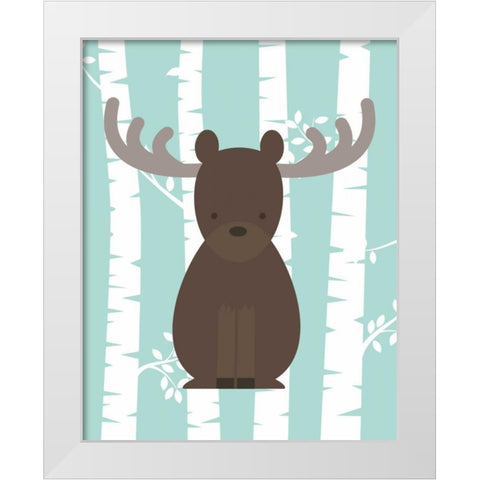 Woodland Birch IV White Modern Wood Framed Art Print by Robinson, Tamara