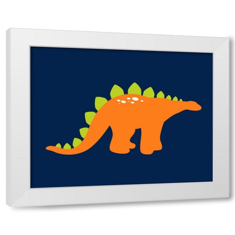 Dino I White Modern Wood Framed Art Print by Robinson, Tamara