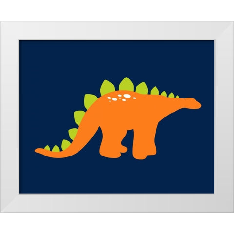 Dino I White Modern Wood Framed Art Print by Robinson, Tamara