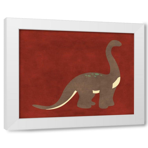 Dino III White Modern Wood Framed Art Print by Robinson, Tamara