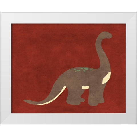 Dino III White Modern Wood Framed Art Print by Robinson, Tamara