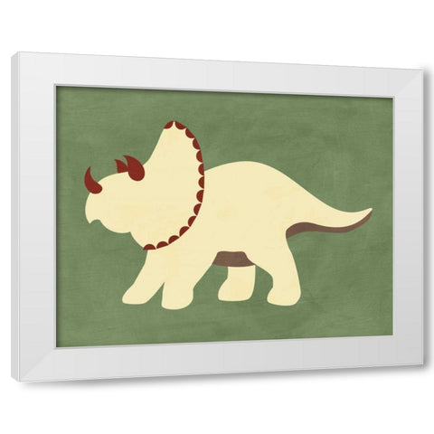 Dino IV White Modern Wood Framed Art Print by Robinson, Tamara