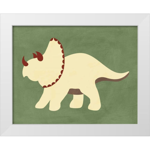 Dino IV White Modern Wood Framed Art Print by Robinson, Tamara