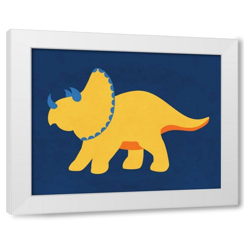 Dino 444 White Modern Wood Framed Art Print by Robinson, Tamara