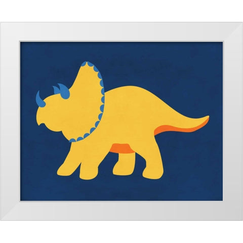 Dino 444 White Modern Wood Framed Art Print by Robinson, Tamara