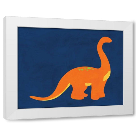 Dino 333 White Modern Wood Framed Art Print by Robinson, Tamara