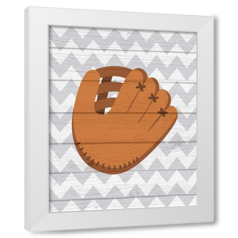 Glove White Modern Wood Framed Art Print by Robinson, Tamara