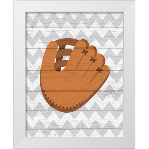 Glove White Modern Wood Framed Art Print by Robinson, Tamara