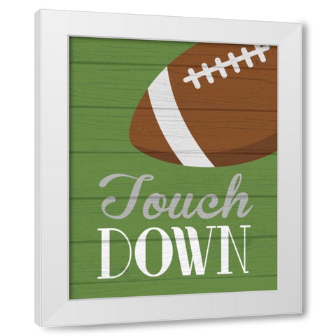 Touchdown White Modern Wood Framed Art Print by Robinson, Tamara