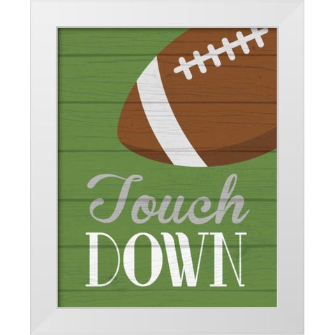 Touchdown White Modern Wood Framed Art Print by Robinson, Tamara