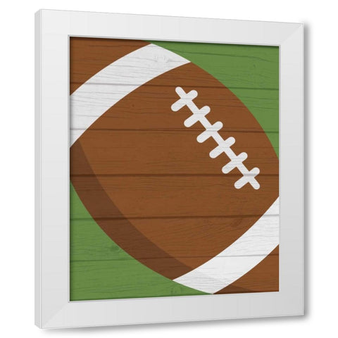 Football II White Modern Wood Framed Art Print by Robinson, Tamara