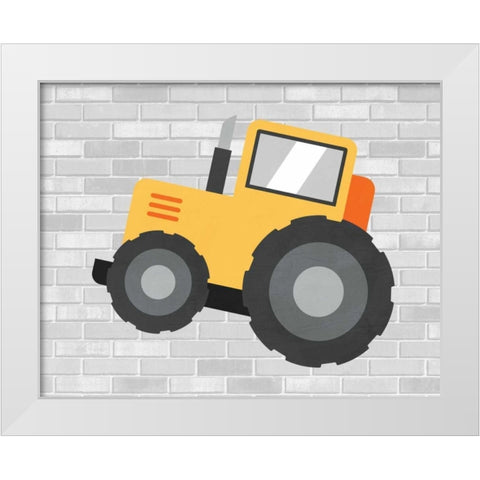 Construction I White Modern Wood Framed Art Print by Robinson, Tamara