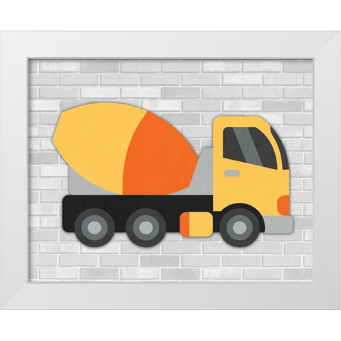 Construction II White Modern Wood Framed Art Print by Robinson, Tamara