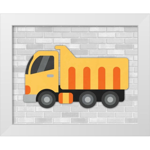 Construction III White Modern Wood Framed Art Print by Robinson, Tamara