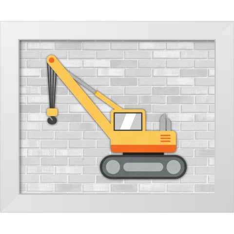 Construction IV White Modern Wood Framed Art Print by Robinson, Tamara