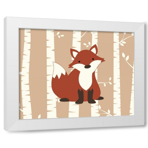 Fox Birch I White Modern Wood Framed Art Print by Robinson, Tamara