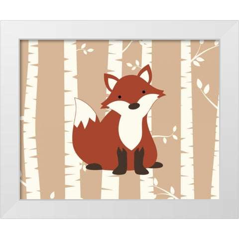 Fox Birch I White Modern Wood Framed Art Print by Robinson, Tamara