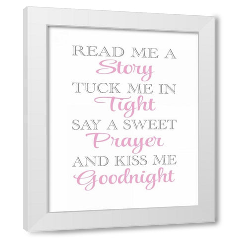 Read Me a Story White Modern Wood Framed Art Print by Robinson, Tamara