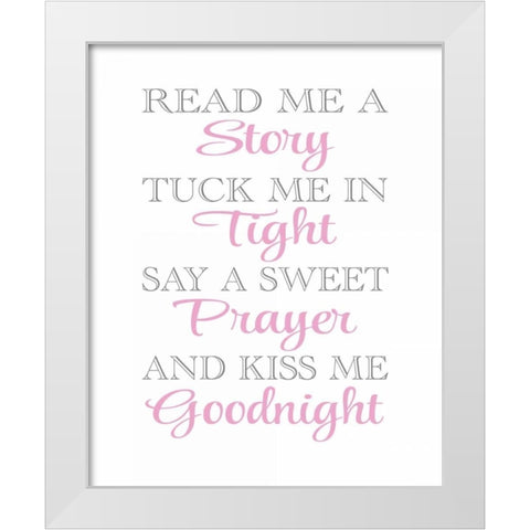Read Me a Story White Modern Wood Framed Art Print by Robinson, Tamara