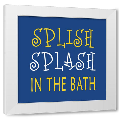 Splash Splash White Modern Wood Framed Art Print by Robinson, Tamara